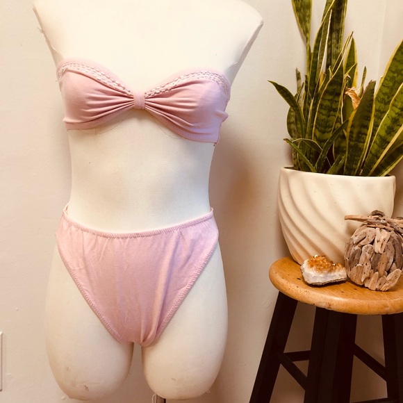 Hunza G Pink 3 piece Bikini Swimsuit LAST ONE - Picture 2 of 11